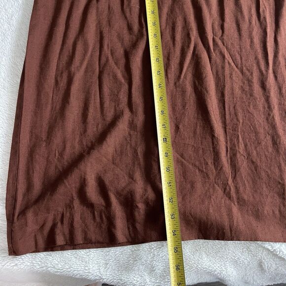 Free People Midi Dress Trop Belle Brown Cotton size L NWOT - Picture 5 of 11